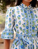 Gemma Mini Dress in Lapis Meadow