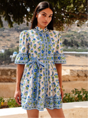 Gemma Mini Dress in Lapis Meadow