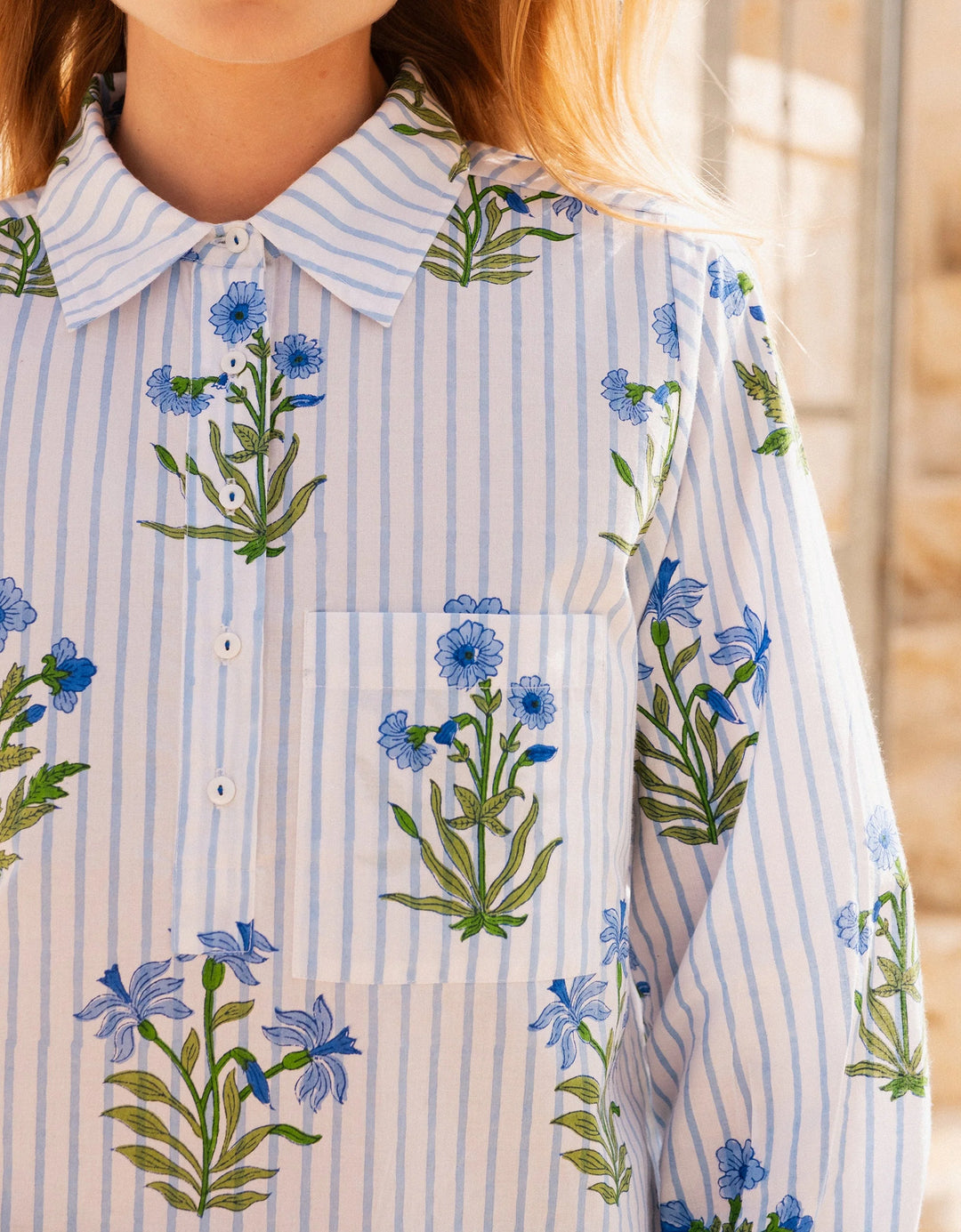 Alba Top in Lily Stripe