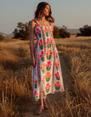Martina Dress in Neon Border