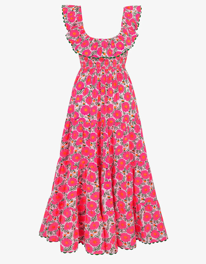 Susie Dress in Neon Poppy