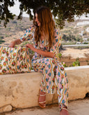 Pink City Prints Pants Gabi Trousers in Vintage Bouquet