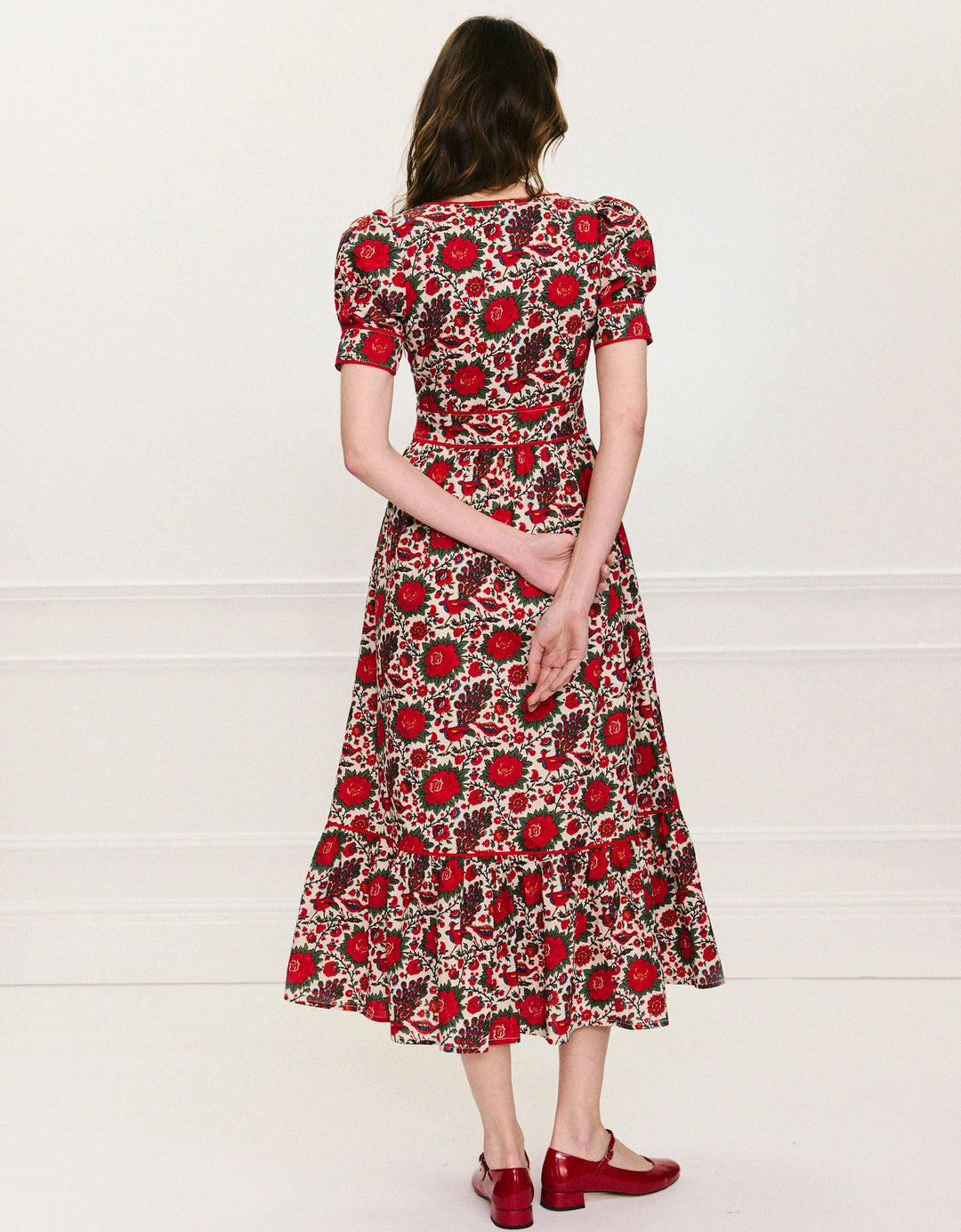Evelyn Dress in Peony Bird