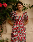 Evelyn Dress in Peony Bird