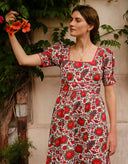 Evelyn Dress in Peony Bird