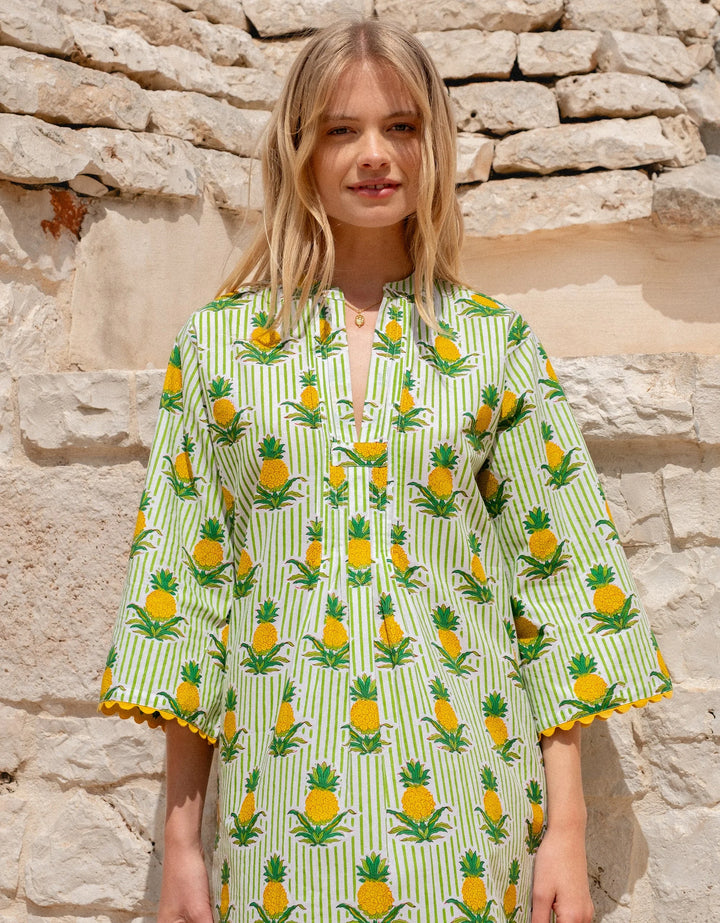 Thasos Kaftan in Pineapple Stripe