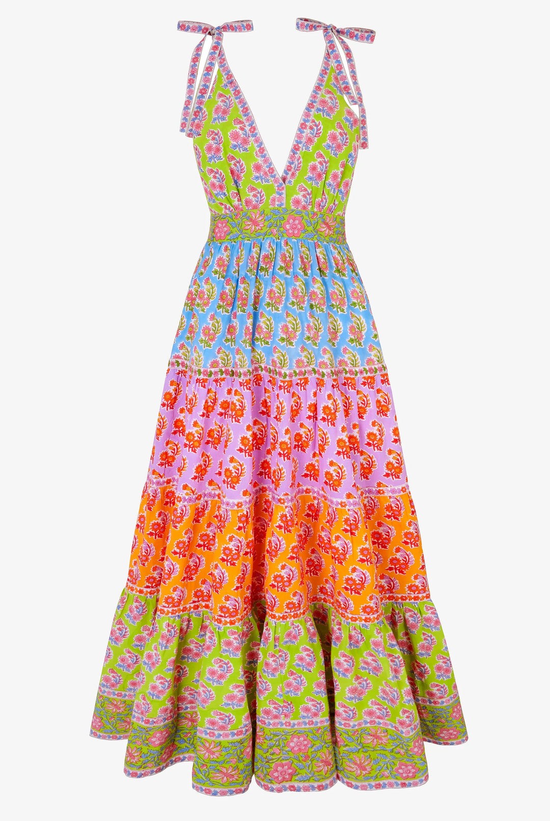 Amour Dress in Rainbow Zinnia