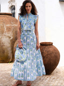 Pink City Prints Skirt Arles Skirt in Meadow Border