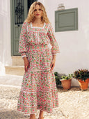Pink City Prints Skirt Fleur Skirt in Peach Jaal