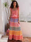 Pink City Prints Skirt Jessica Skirt in Rainbow Mix