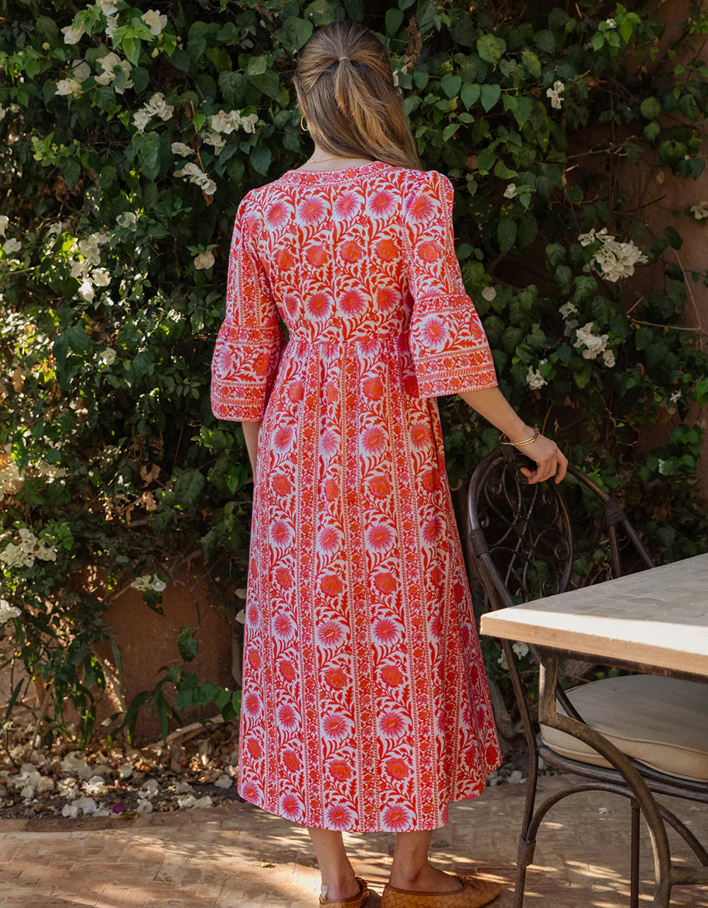 Cyprus Dress in Sunset Border