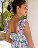 Pink City Prints Top Freya Top in Orchid Border