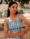 Pink City Prints Top Immy Top in Lapis Meadow