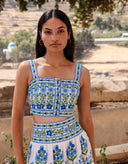 Pink City Prints Top Immy Top in Lapis Meadow