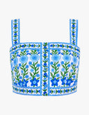Pink City Prints Top Immy Top in Lapis Meadow