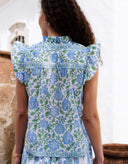 Pink City Prints Top Nettie Blouse in Meadow Chintz