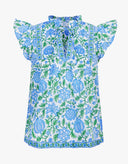 Pink City Prints Top Nettie Blouse in Meadow Chintz