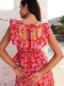 Pink City Prints Top Susie Top in Perfume Dahlia