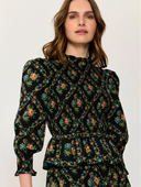 Isabel Top in Vintage Trellis