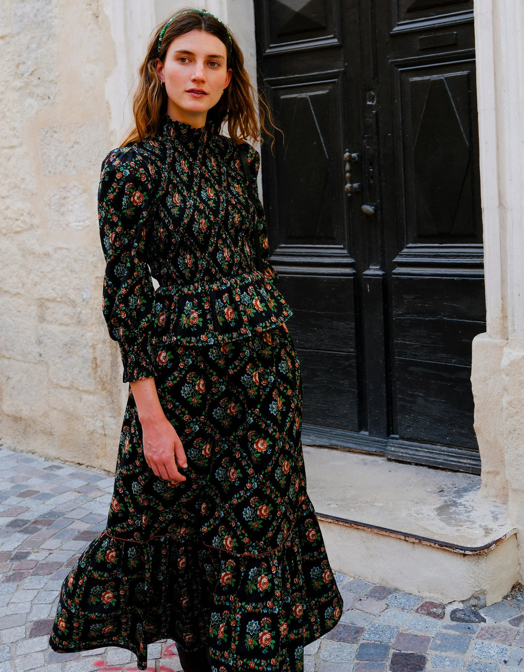 Mabel Skirt in Vintage Trellis