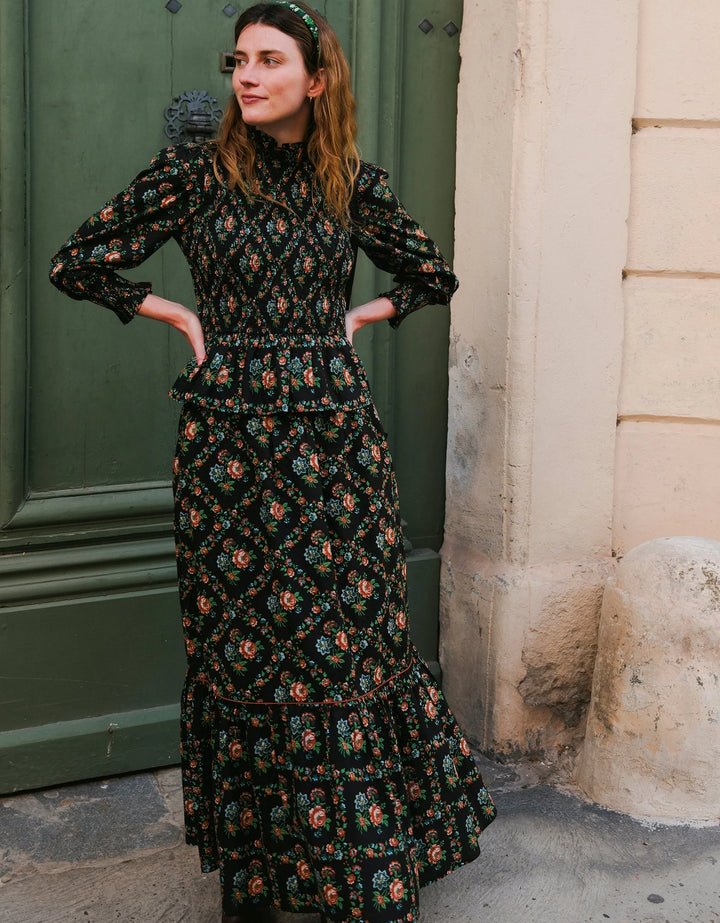 Mabel Skirt in Vintage Trellis