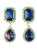 Pink Reef Earrings The Pink Reef Jewel Drop in Sapphire