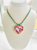 Pink Reef Necklace The Pink Reef Heart of the Ocean Necklace in Light Pink
