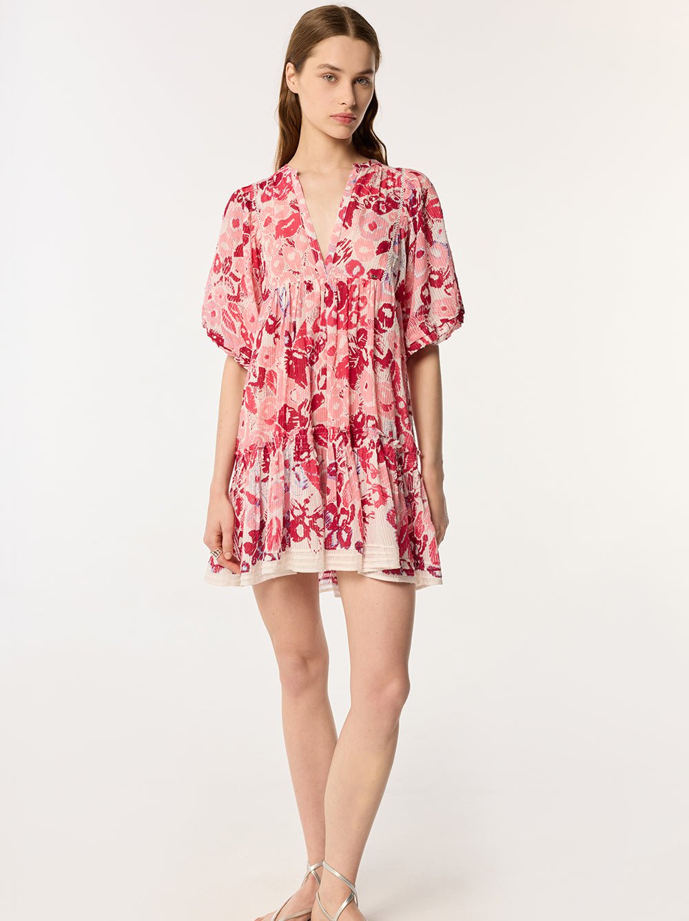 Poupette St. Barths Dress Aria Mini Dress in Pink Pencilleo