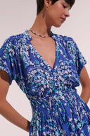 Poupette St. Barths Dress Becky Long Dress in Royal Palmery