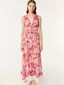 Poupette St. Barths Dress Chiara Long Dress in Pink Pencillo