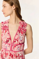 Poupette St. Barths Dress Chiara Long Dress in Pink Pencillo