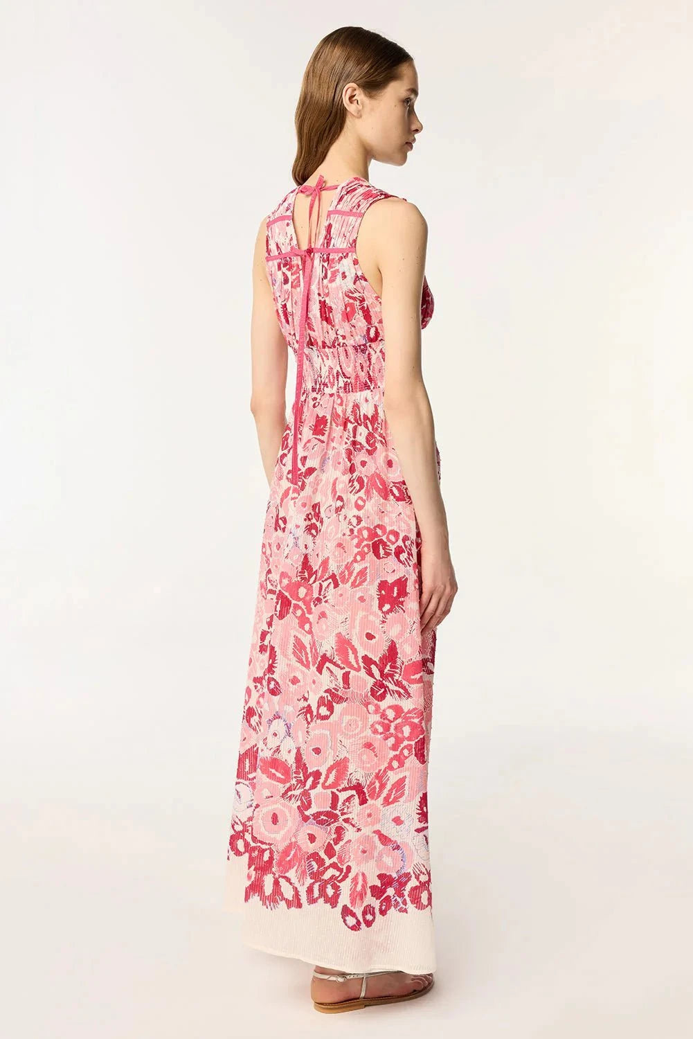 Poupette St. Barths Dress Chiara Long Dress in Pink Pencillo