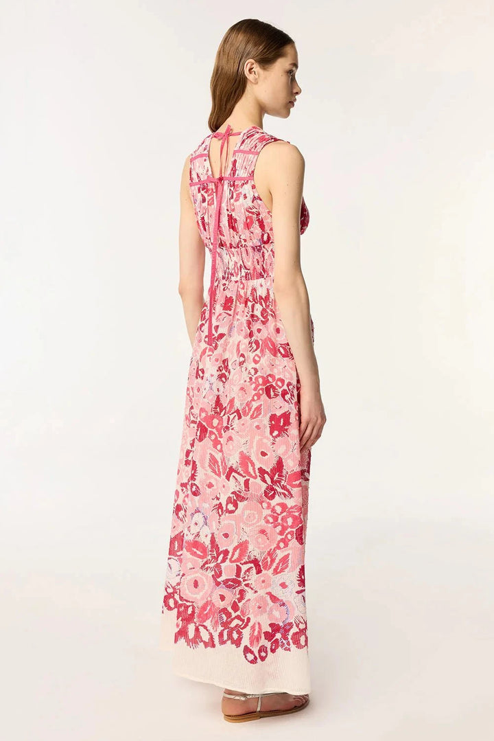 Poupette St. Barths Dress Chiara Long Dress in Pink Pencillo