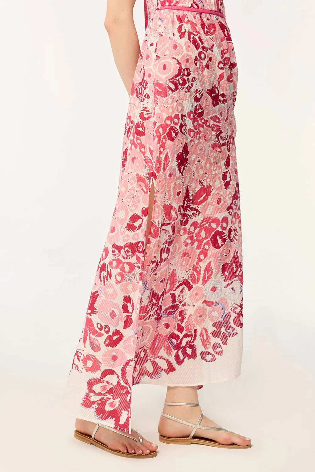 Poupette St. Barths Dress Chiara Long Dress in Pink Pencillo