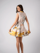 Ranna Gill Dress Florence Sleeveless Tiered Mini Dress in Camilla Print
