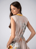 Ranna Gill Dress Florence Sleeveless Tiered Mini Dress in Camilla Print