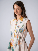 Ranna Gill Dress Florence Sleeveless Tiered Mini Dress in Camilla Print