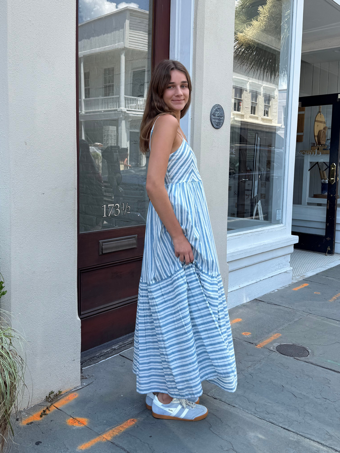 Remi Dress in Regatta Stripes