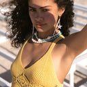 Rodela Necklace Emili Moonstone and Freshwater Pearl Necklace