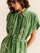 The Valerie Kaftan in Green Leaf