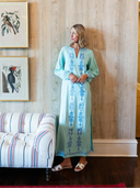 Sail to Sable Dress Mint Embroidered Caftan
