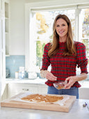 Sail to Sable Top Red Tartan Puff Sleeve Smocked Top