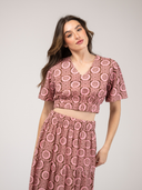 SAMPLE | The Abby Top | Pink Flower Check | Small