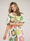 SAMPLE | The Kit Made Dress | White Grandmothers Garden | Small