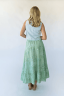 Sarah Alexis Skirt Florence Maxi Skirt in Green Watercolor