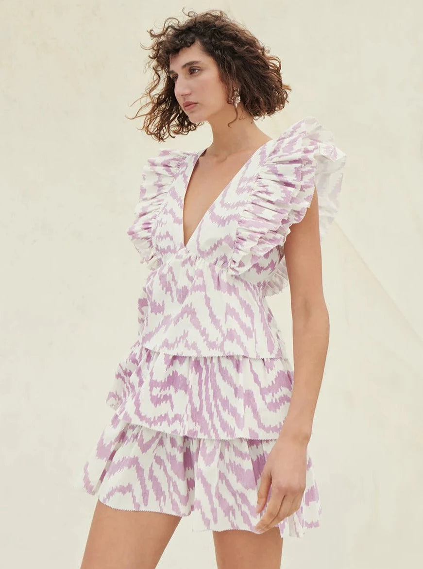 Saylor Dress Callista Zebra Ikat Mini Dress
