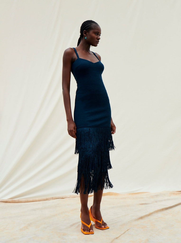 Navy 2024 fringe dress