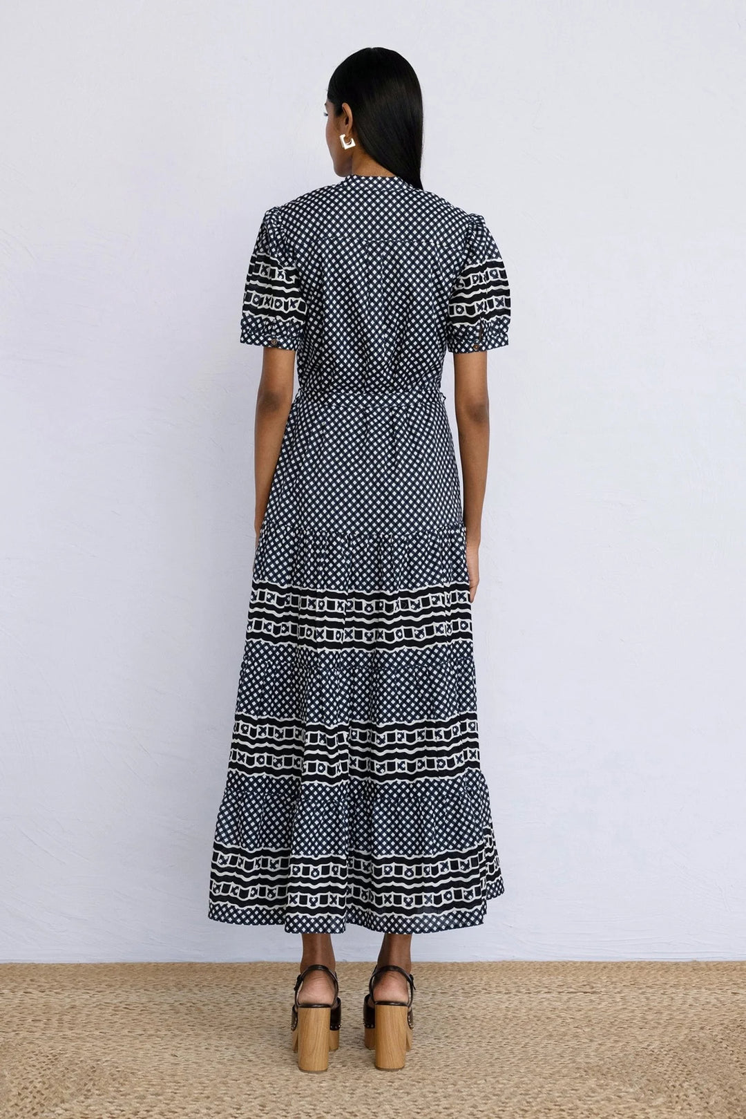 Saylor Dress in Victorian Gingham Midnight