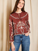 Saylor Top Milica Bohemia Scallop Eyelet Top
