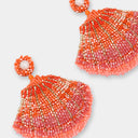 Seashell Earrings in Coral
